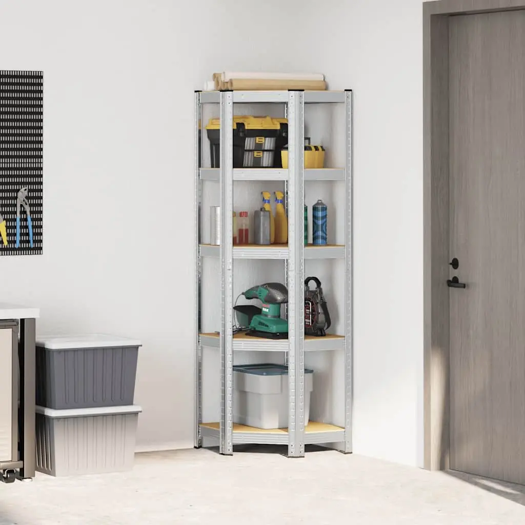 5-Layer Corner Shelf Rack with Steel Frame