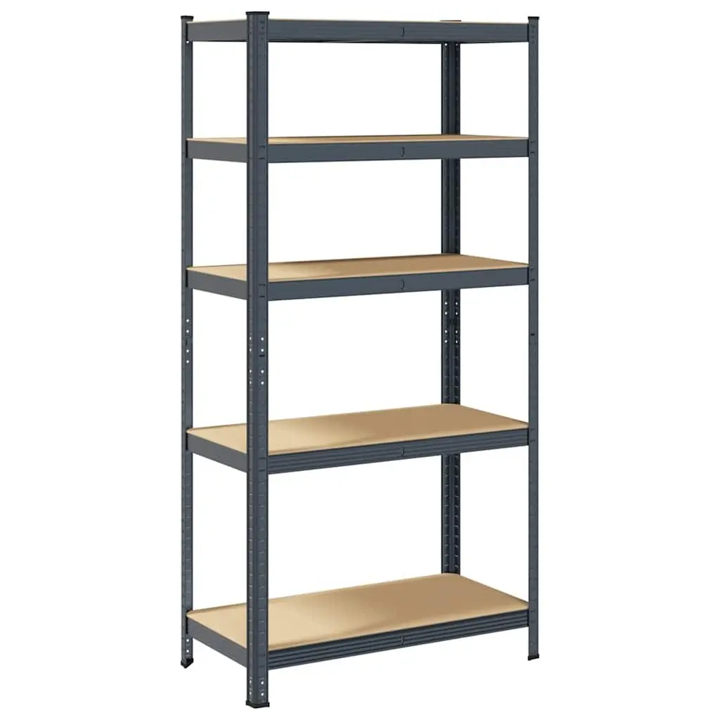 5-Layer Industrial Storage Shelf in Anthracite Steel