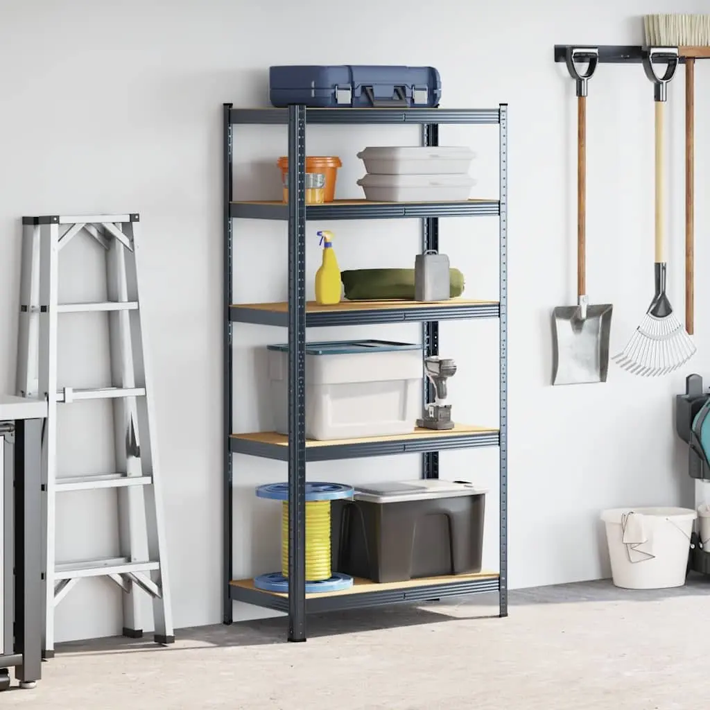 5-Layer Industrial Storage Shelf in Anthracite Steel