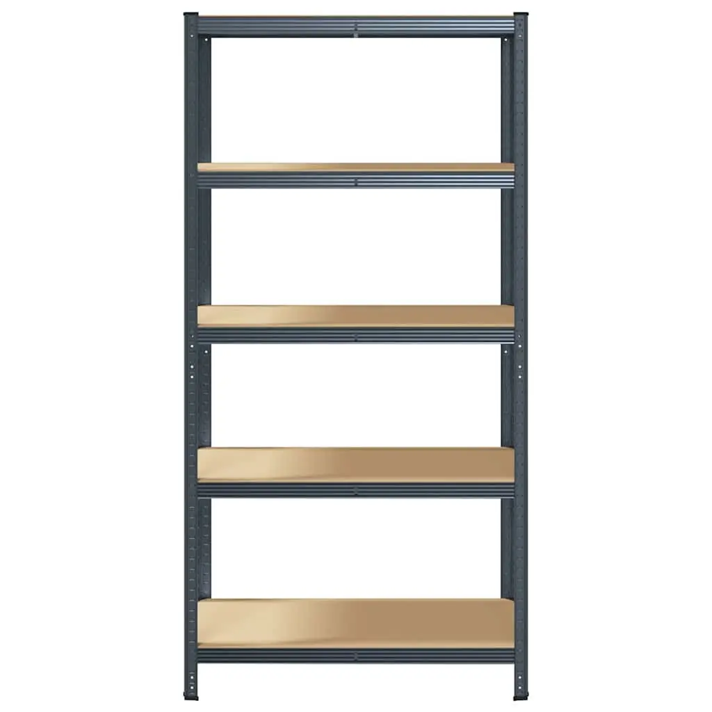 5-Layer Storage Shelf Steel Engineered Wood Anthracite
