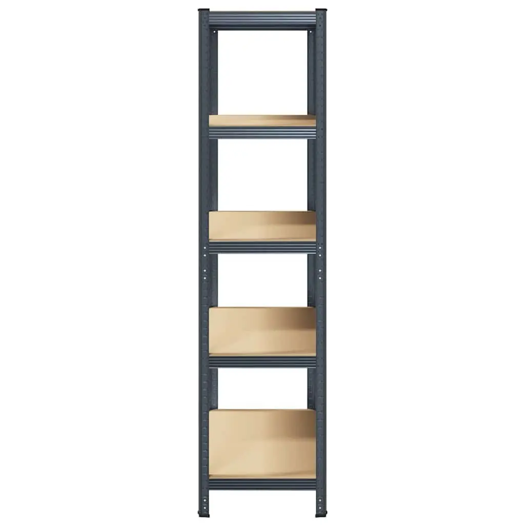 5-Layer Storage Shelf Steel Engineered Wood Anthracite
