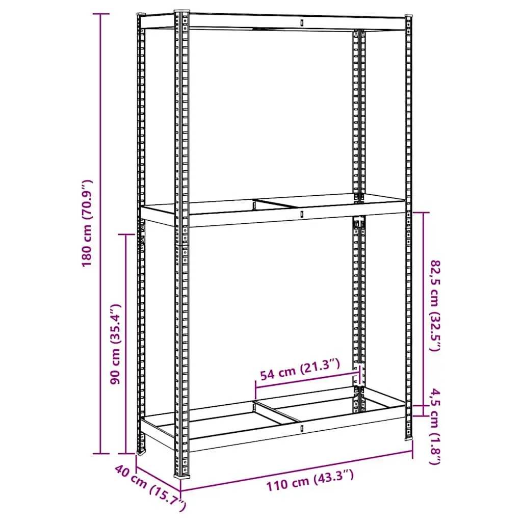 2-Layer Steel Tyre Shelf for Storage Needs