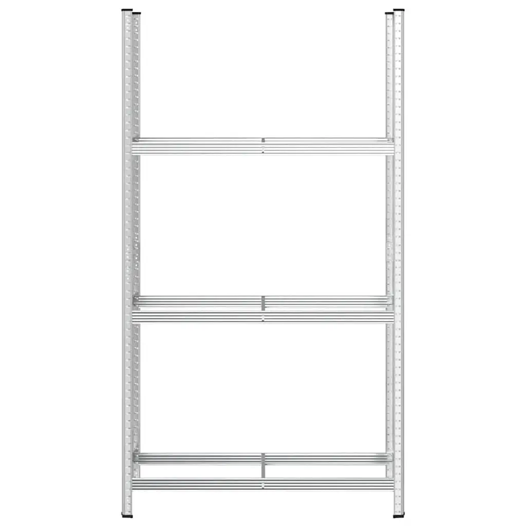 3-Layer Tyre Shelf Silver 110x40x200cm Steel Garage Storage Industrial Shelving