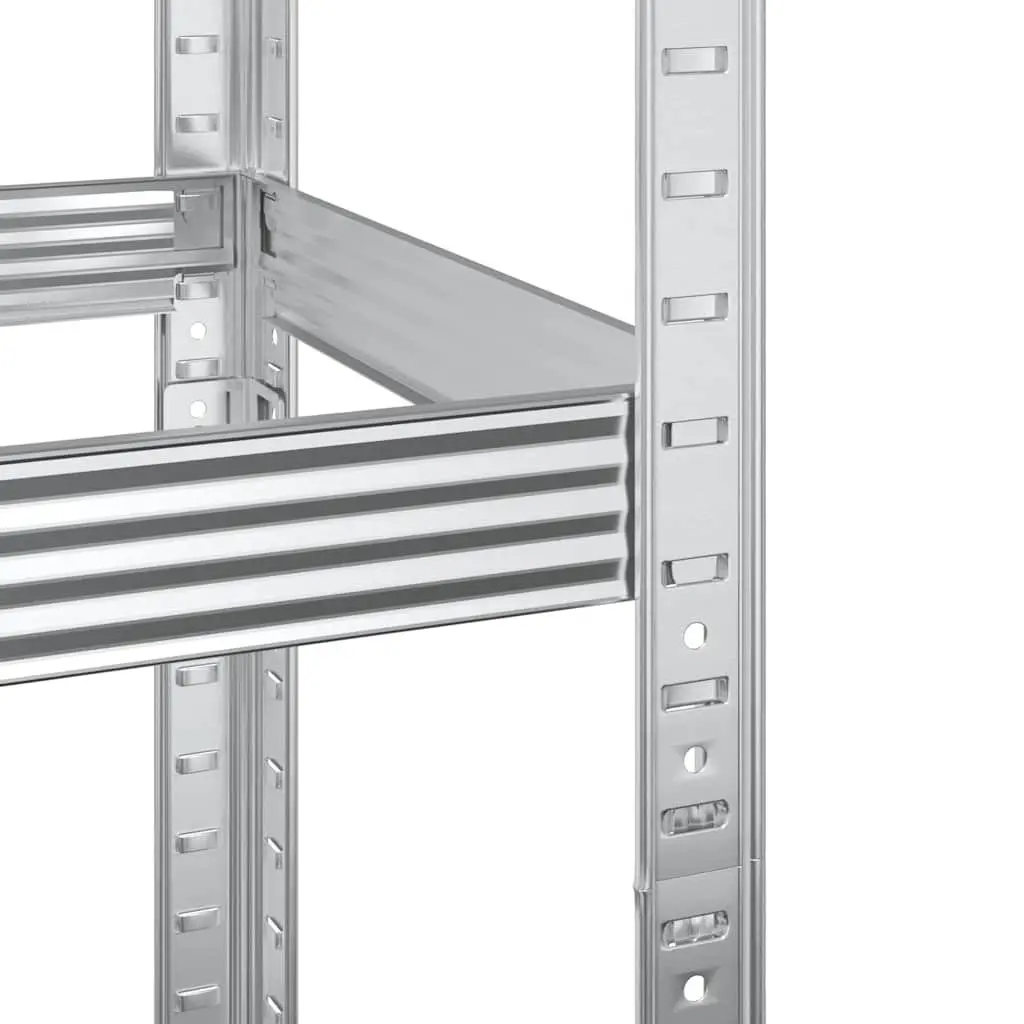 3-Layer Tyre Shelf Silver 110x40x200cm Steel Garage Storage Industrial Shelving