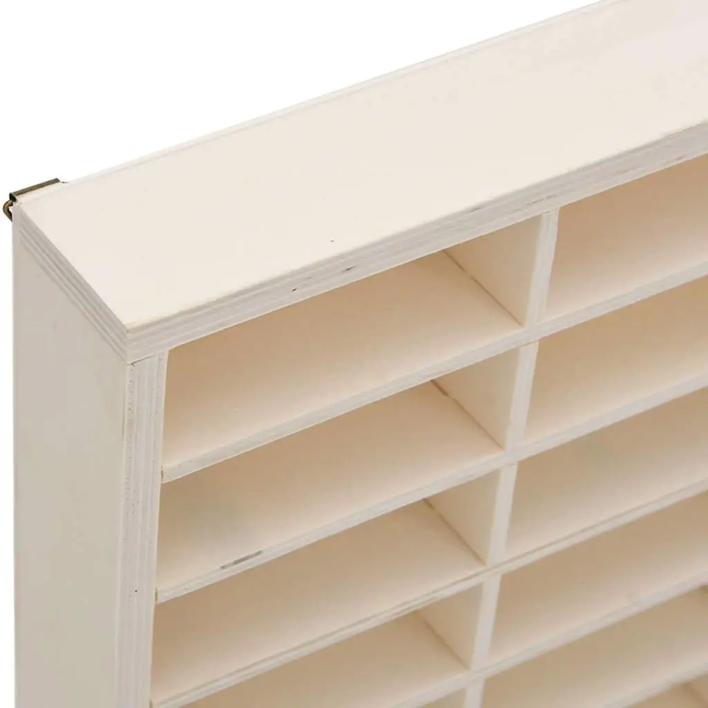 Wooden Wall Display Case with 80 Compartments