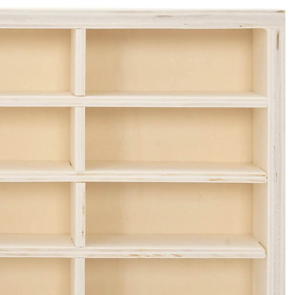 Wooden Wall Display Case with 80 Compartments