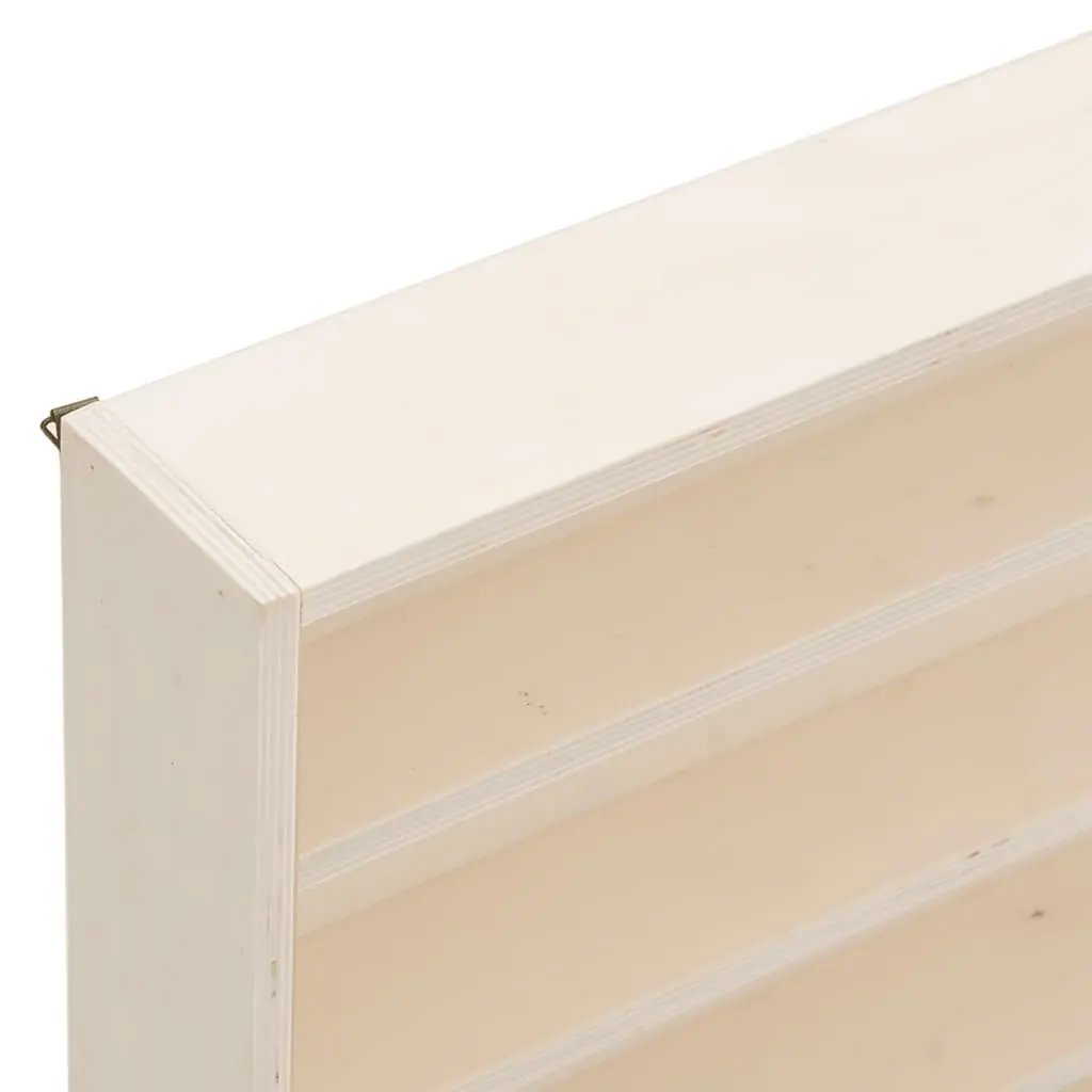 Wooden Wall-Mounted Display Case with 4 Shelves