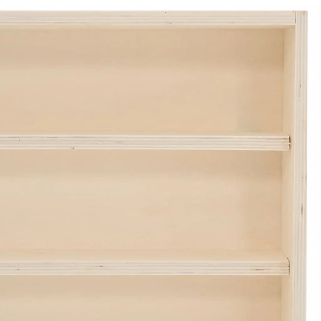 Wooden Wall-Mounted Display Case with 4 Shelves