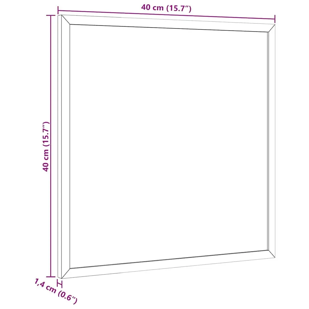 Magnetic Whiteboard Dry Erase Board Lacquer-coated Surface 40x40cm Pine Wood Frame