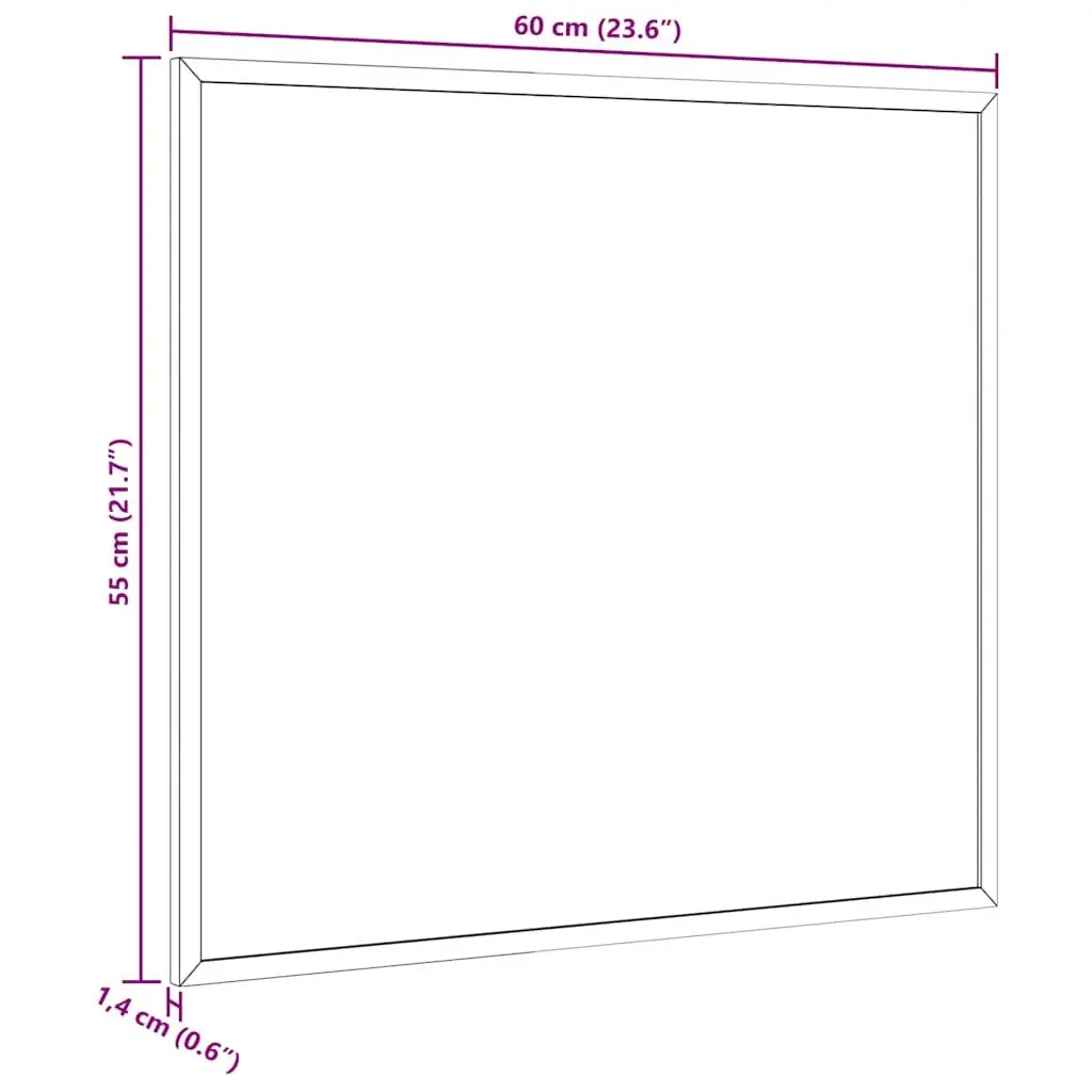Magnetic Whiteboard with Pine Wood Frame 60x55 cm