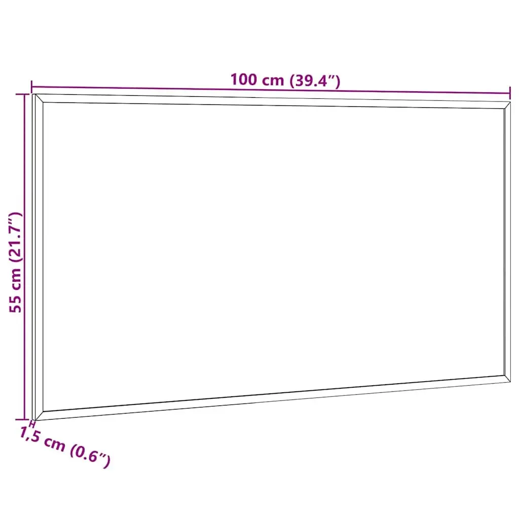 Magnetic Whiteboard with Pine Wood Frame 100x55cm