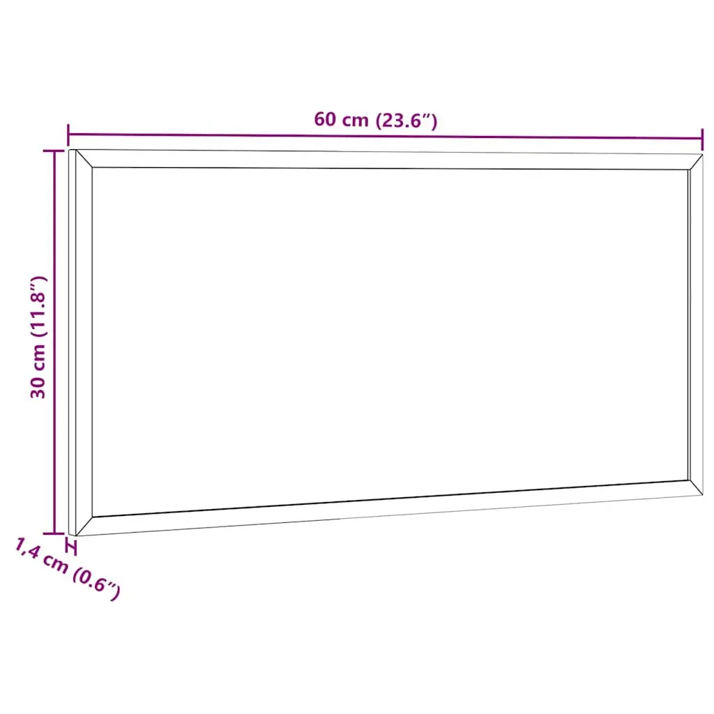 Chalkboard Bulletin Board Pine Wood Frame 60x30cm Vertical Horizontal
