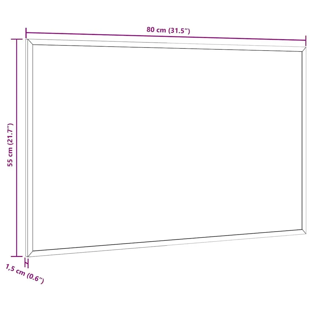 Pine Wood Frame Chalkboard 80x55cm for Home Office