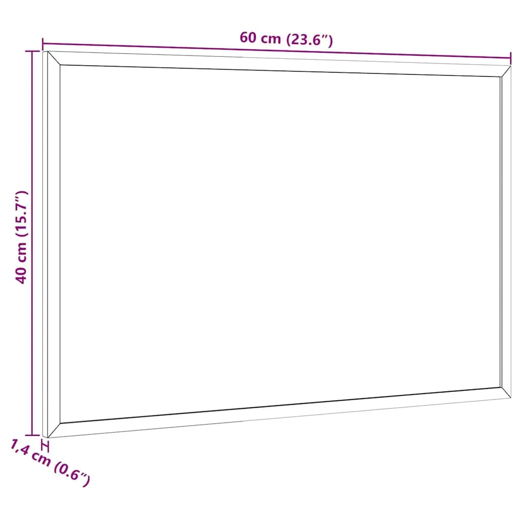 Cork Board Bulletin Board with Durable Pine Frame 60x40cm