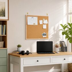 Solid Pine Frame Cork Board 60x55cm for Notice and Planning