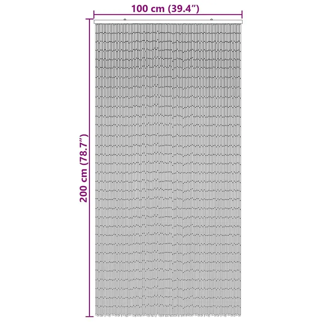 Insect Door Curtain Palm Tree Print 100x200 cm Bamboo Fly Screen Room Divider