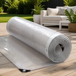Durable Clear Tarpaulin with Eyelets 3x5 m Waterproof