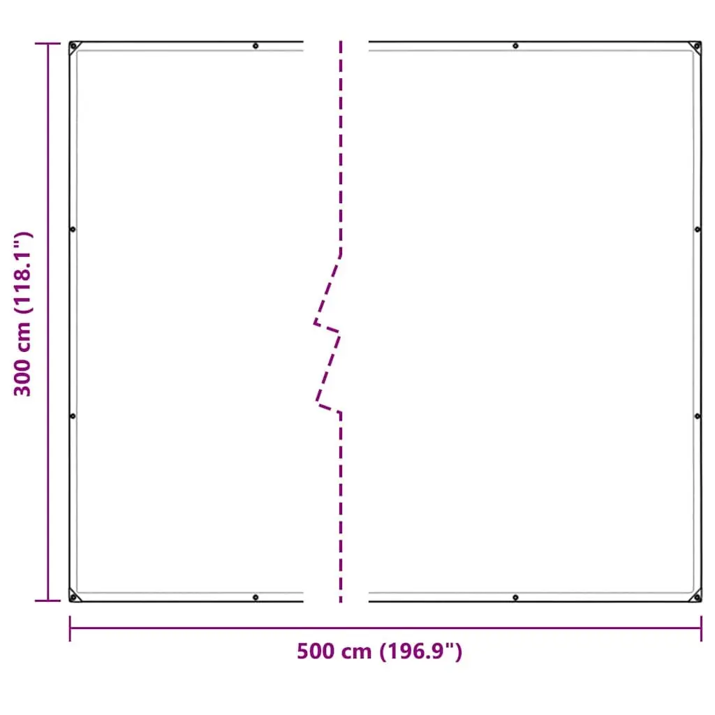 Clear Tarpaulin with Eyelets 3x5 m Waterproof