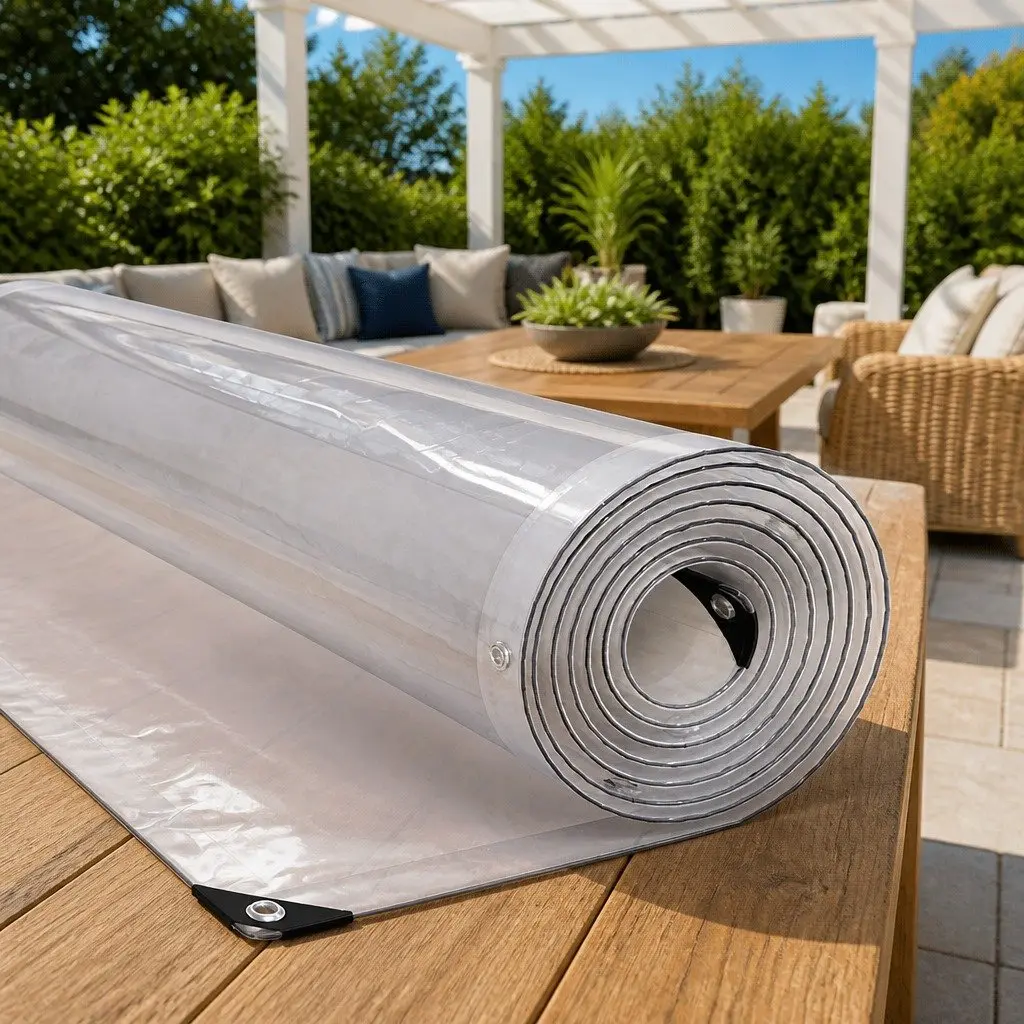 Clear Polyethylene Tarpaulin 3x6m with Eyelets