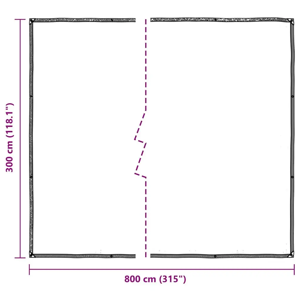 Clear Tarpaulin Sheet Polyethylene 3x8m Transparent