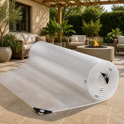 Durable Clear Tarpaulin 3x3 m with Eyelets for Outdoor Use