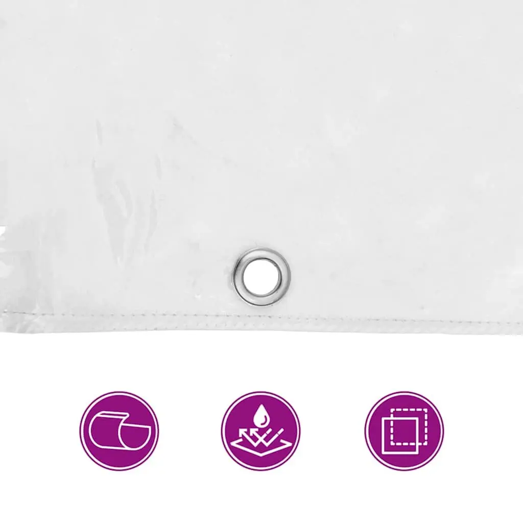 Clear Tarpaulin PVC Sheet 3x5m Transparent with Eyelets