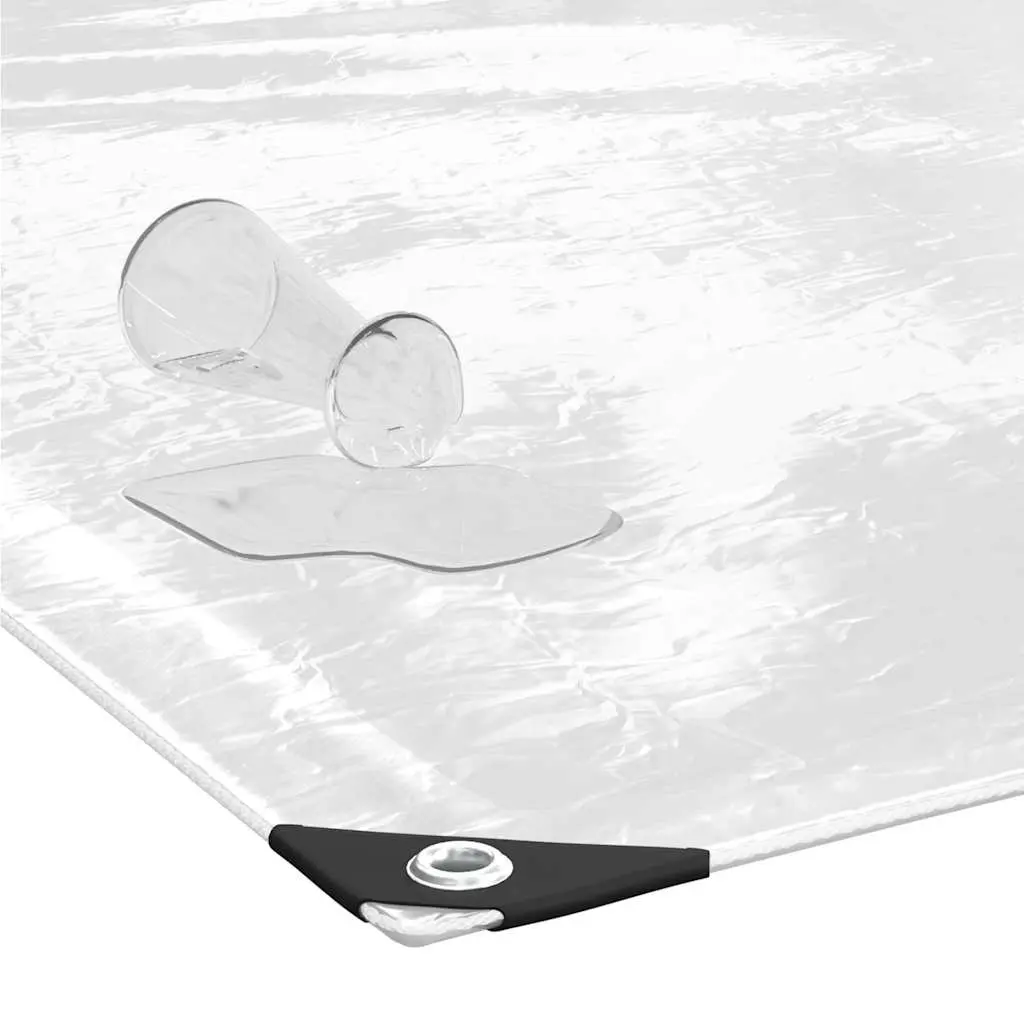 Clear Tarpaulin PVC Sheet 3x5m Transparent with Eyelets