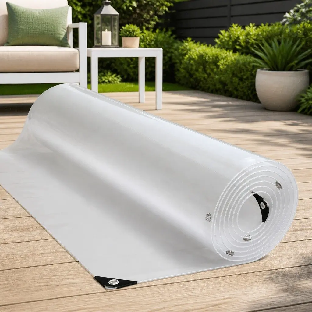 Clear Tarpaulin with Eyelets 3x6m for Outdoor Use