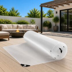 Durable Clear PVC Tarpaulin with Eyelets 3x8 m for Outdoor Use