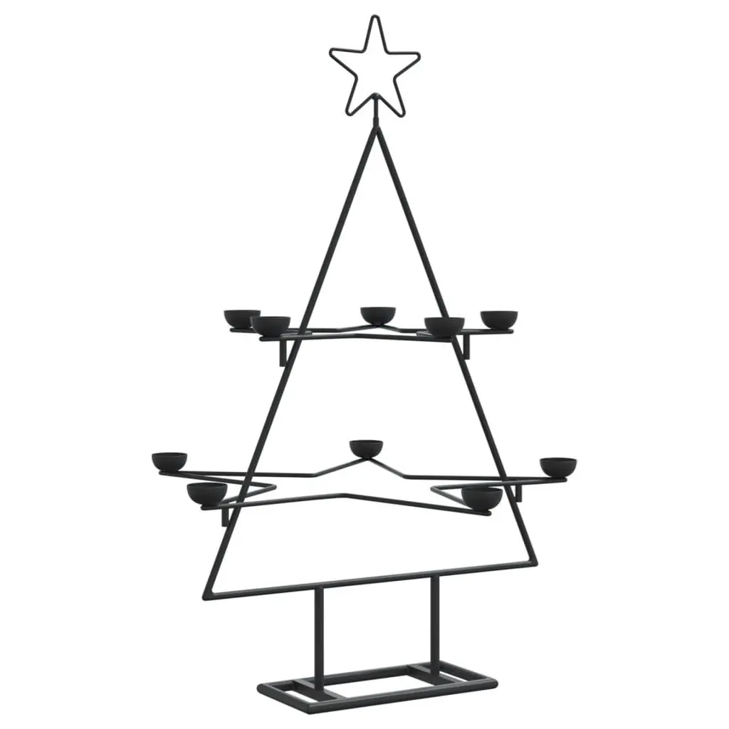Metal Christmas Tree Decoration Steel 75cm Black DIY