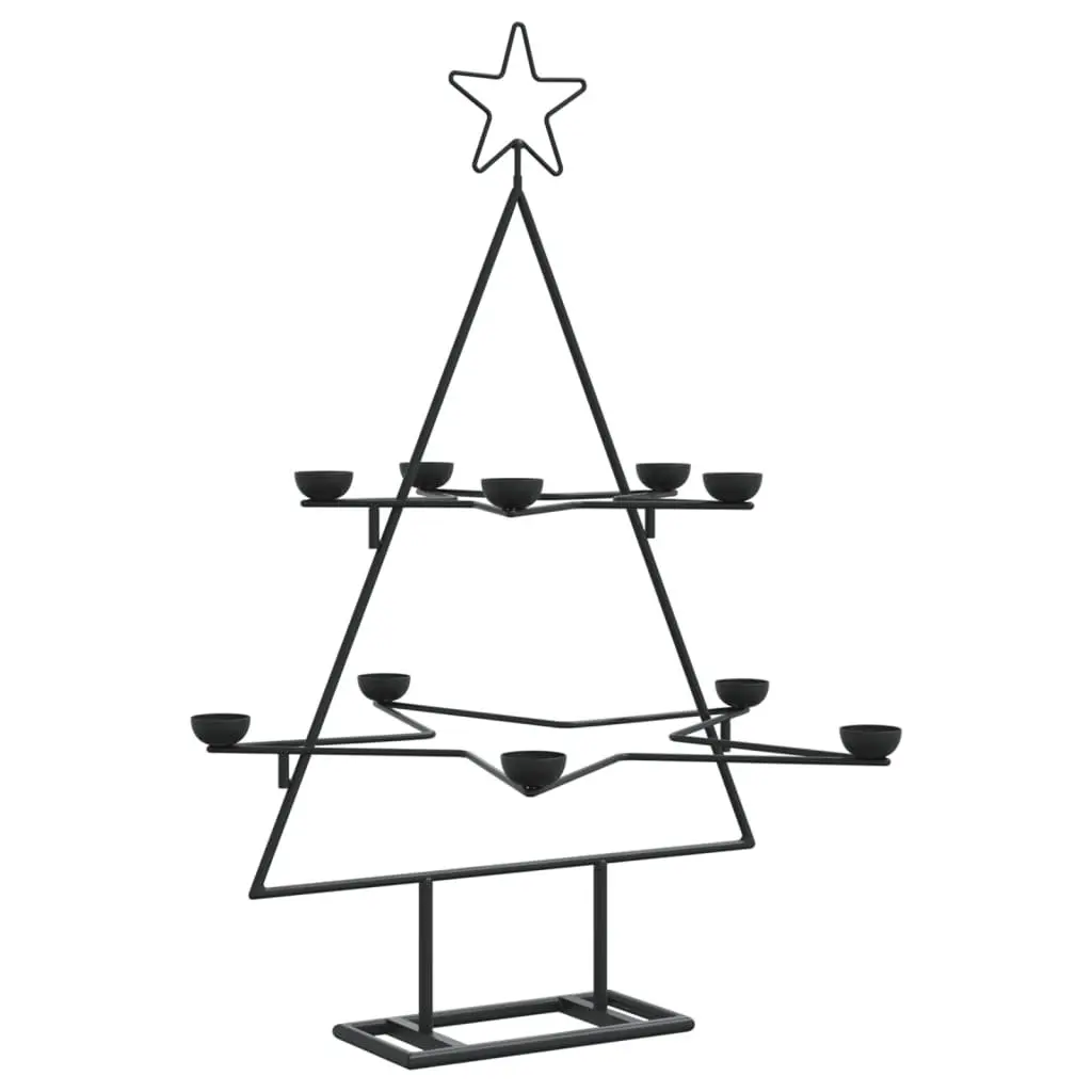 Metal Christmas Tree Decoration Steel 75cm Black DIY