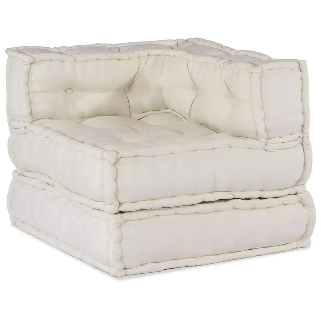 Cream Modular Sofa Unit Floor Cushion 70x70x54
