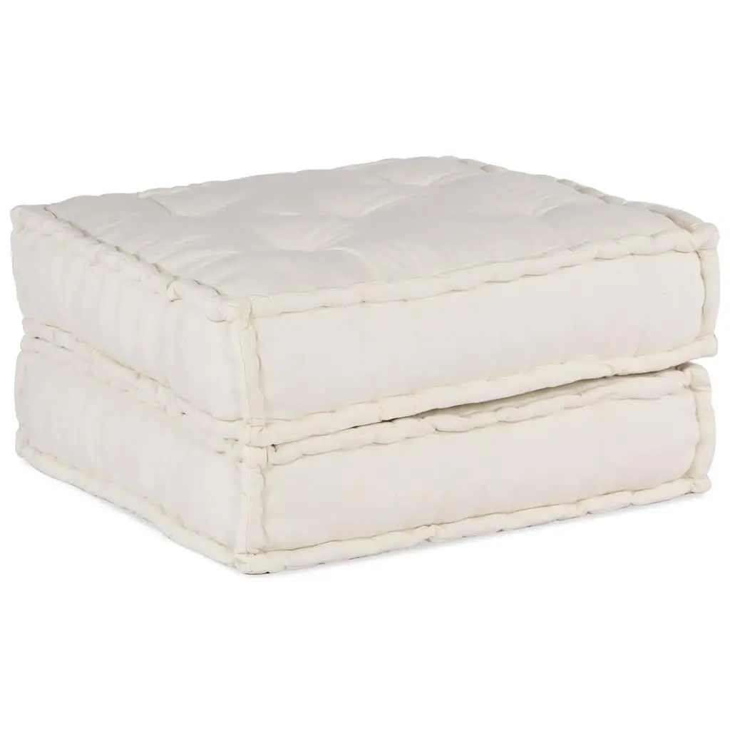 Modular Sofa Unit Floor Cushion Seat Cream 70x70x36 Flexible Reconfigurable