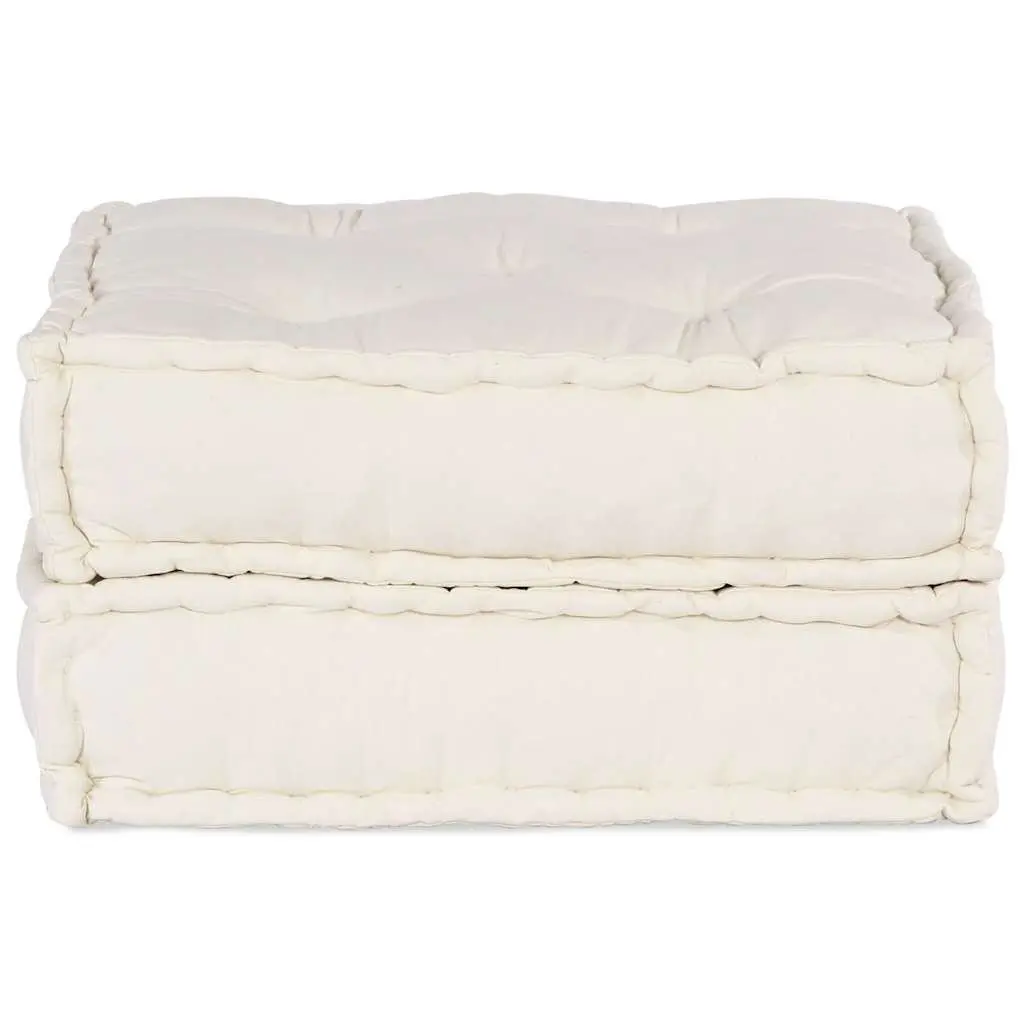 Modular Sofa Unit Floor Cushion Seat Cream 70x70x36 Flexible Reconfigurable