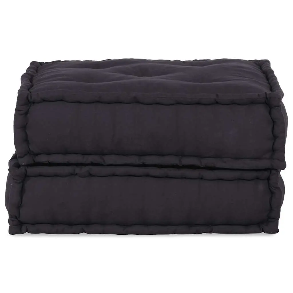 Modular Floor Sofa Unit Anthracite Fabric Cushion Seat Living Room Lounge