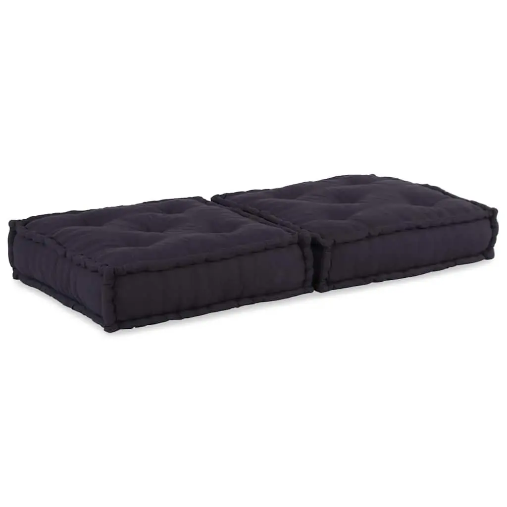 Modular Floor Sofa Unit Anthracite Fabric Cushion Seat Living Room Lounge
