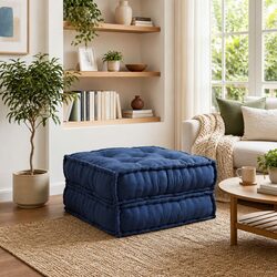 Blue Fabric Modular Sofa Unit for Versatile Layouts