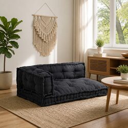 Modular Anthracite Pallet Sofa Cushion Set 3 pcs