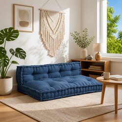 High-Quality Pallet Sofa Cushion Set in Blue