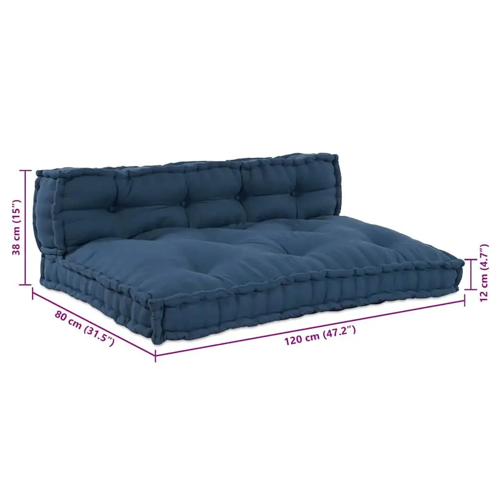 Pallet Sofa Cushion Set in Blue