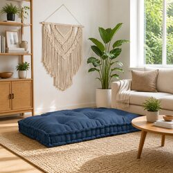 High-Quality Blue Modular Pallet Sofa Cushion 120 x 80 x 12 cm