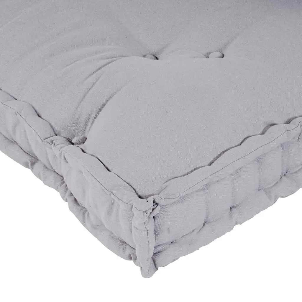 Pallet Sofa Cushion Fabric 120x80x38cm Grey 2 pcs Modular Indoor Outdoor Seating