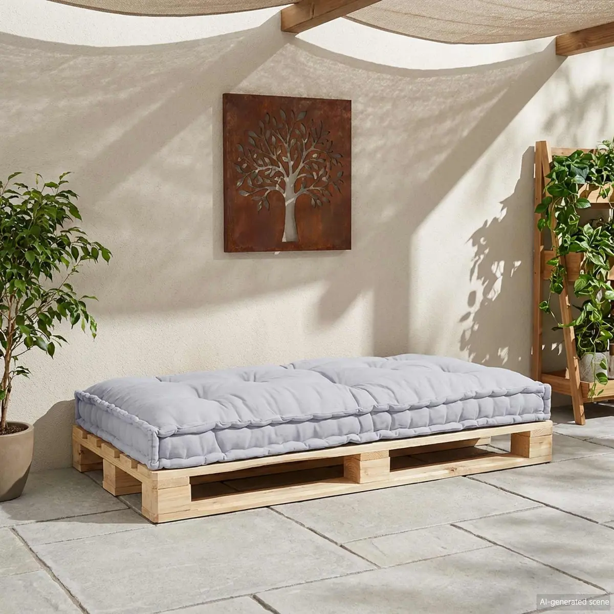 Modular Pallet Sofa Cushion in Grey