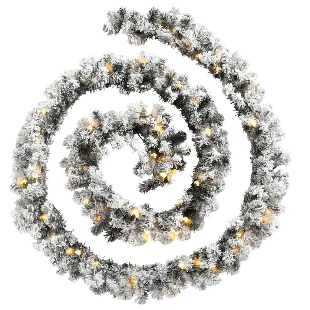 Green Christmas Garland LED Lights 5m