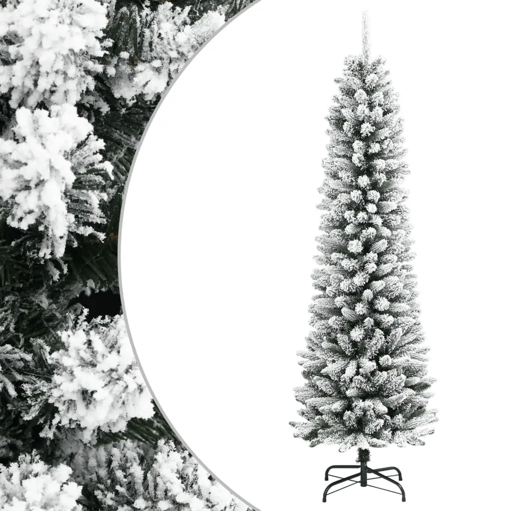 Slim Christmas Tree 180cm with Snow Flocking