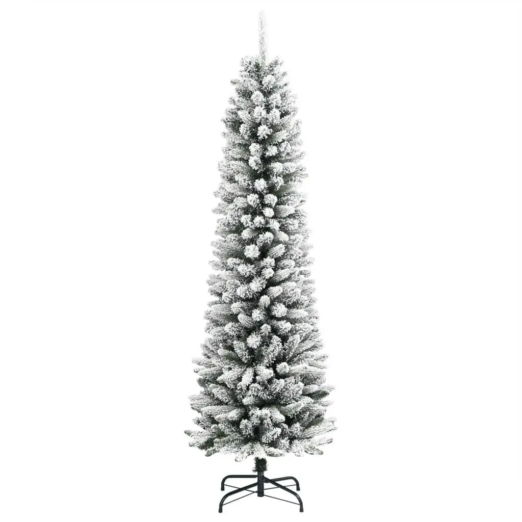 Slim Christmas Tree 180cm with Snow Flocking