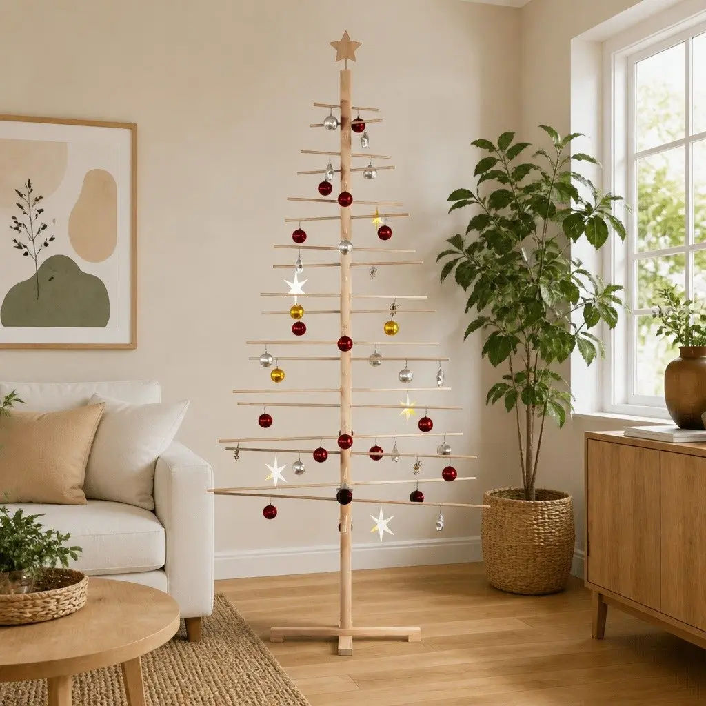 Disassemblable Wooden Christmas Tree Decoration 210cm