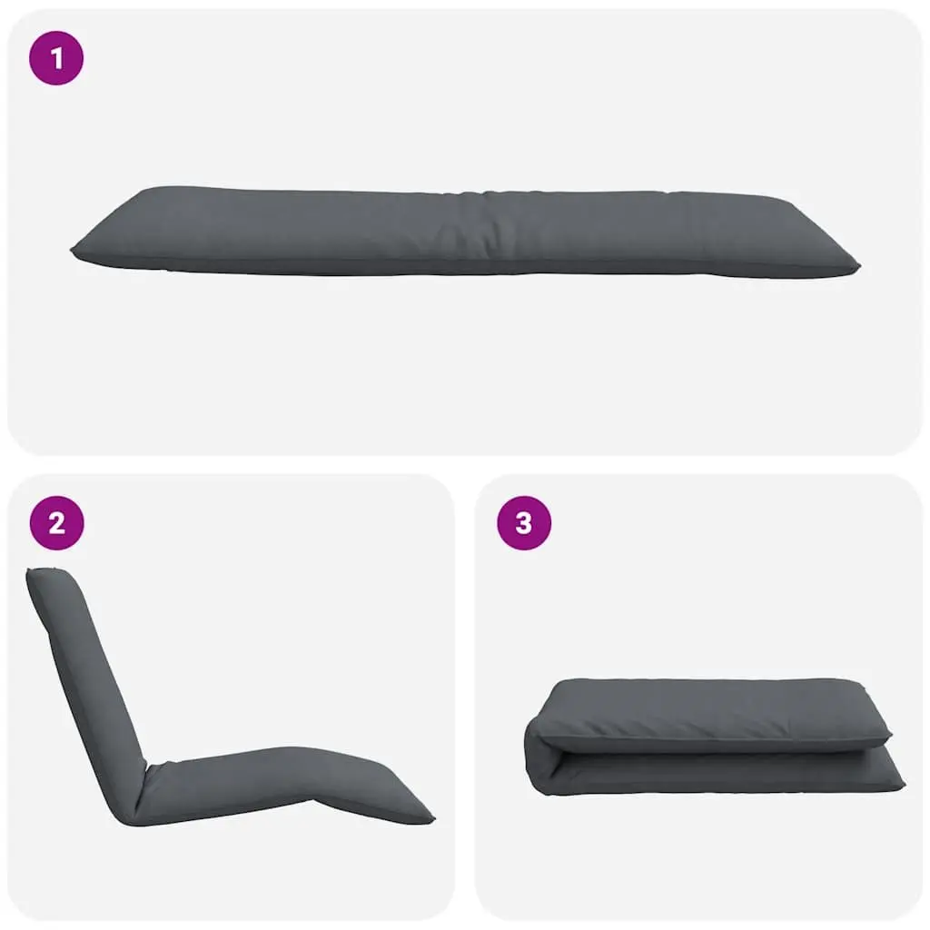 Folding Sun Lounger in Anthracite for Outdoor Relaxation