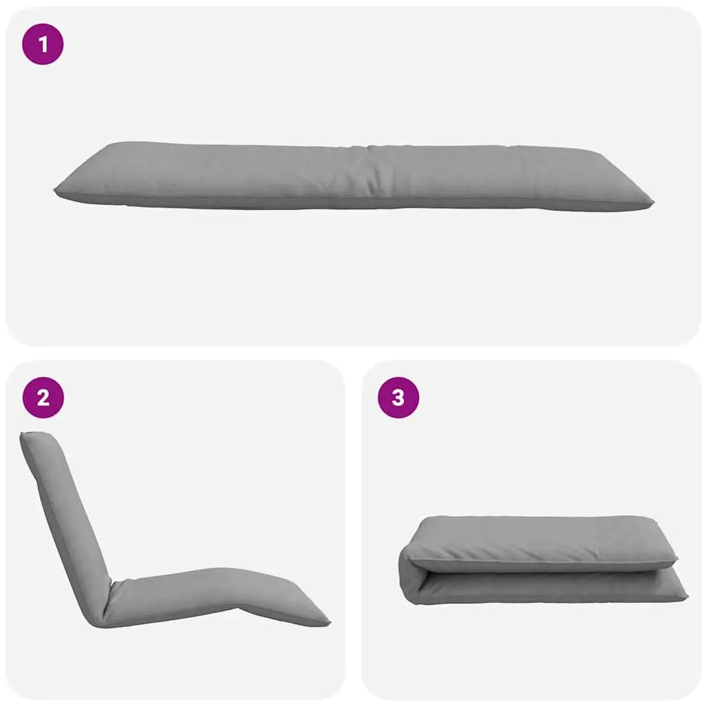 Grey Folding Sun Lounger with 5 Positions