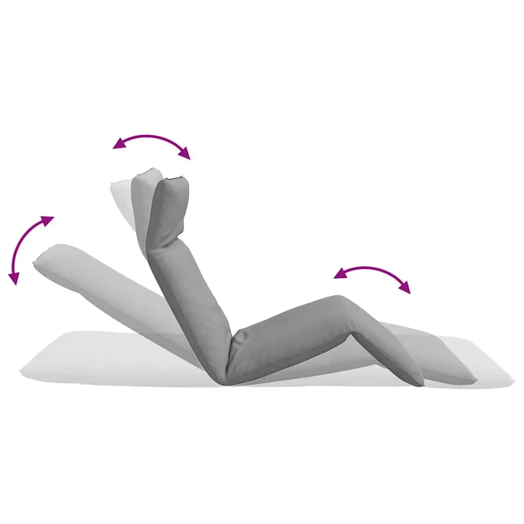 Grey Folding Sun Lounger with 5 Positions